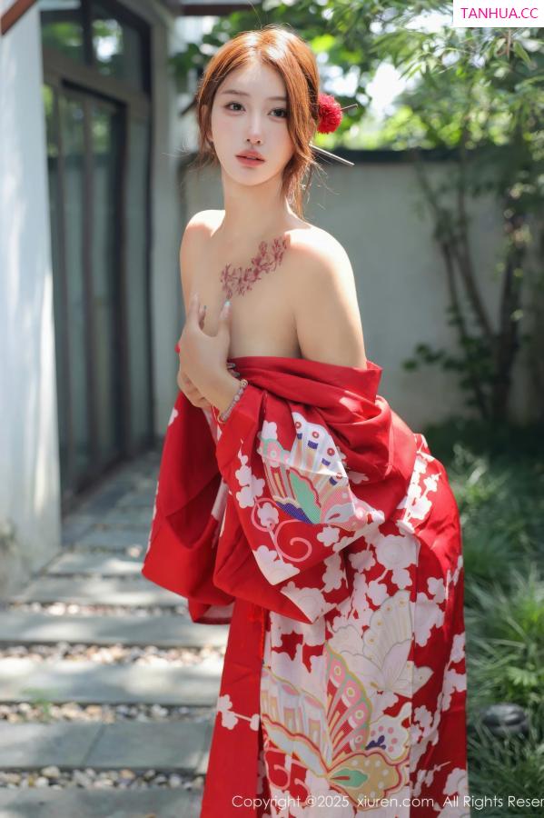   [XiuRen]高清写真图 2025.08.22 No.10683 金允希Yuki 红色和服第48张图片